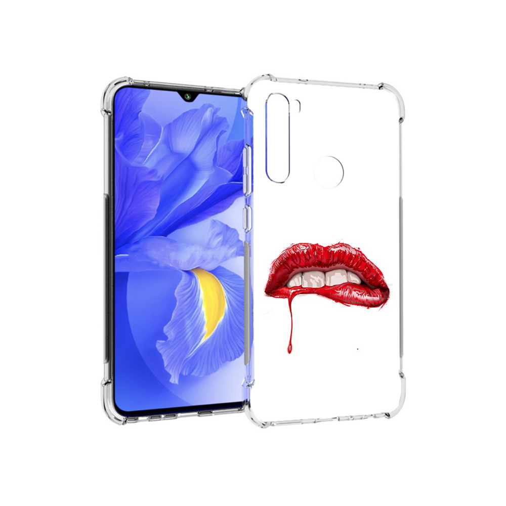 

Чехол MyPads Tocco для Xiaomi Redmi Note 8T яркие красные губы (PT140720.278.706), Прозрачный, Tocco
