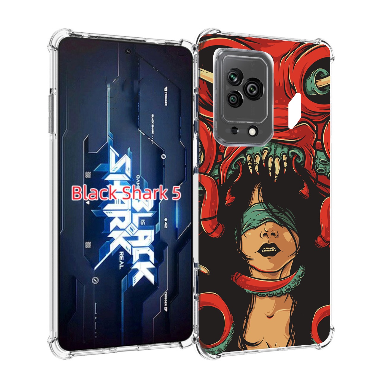 

Чехол MyPads девушку-съедает-осьминог для Xiaomi Black Shark 5, Прозрачный, Tocco