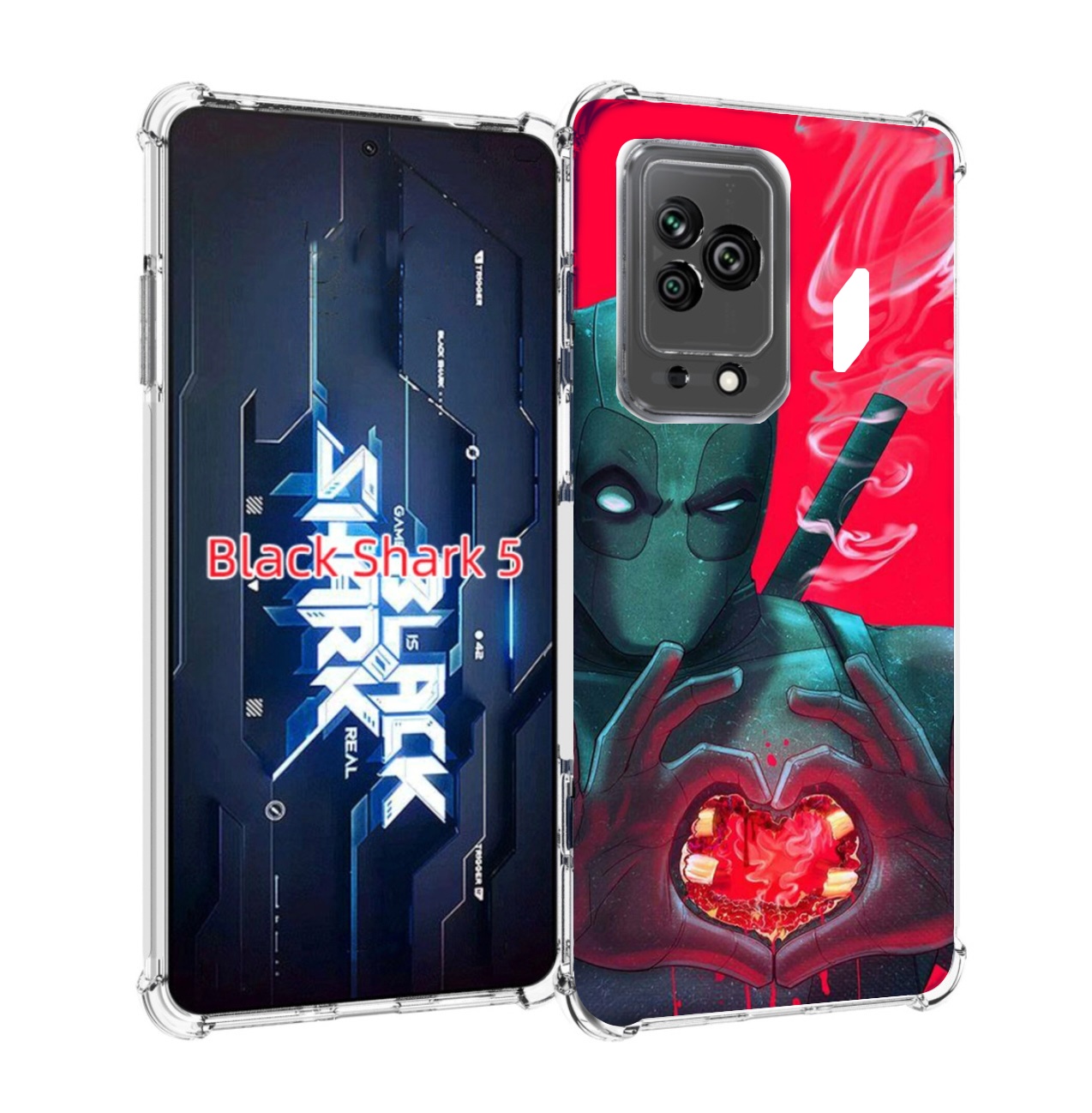 

Чехол MyPads дедпул-в-сердце для Xiaomi Black Shark 5, Прозрачный, Tocco