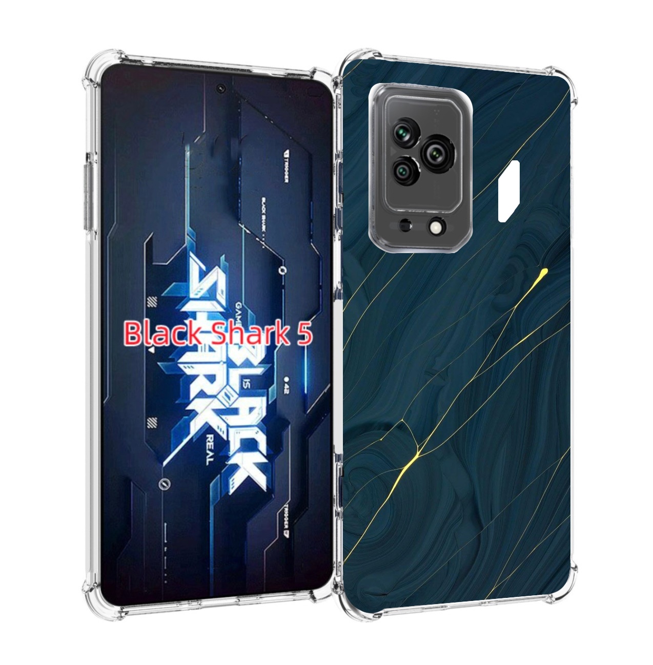 Чехол MyPads дерево с золотыми трещинами для Xiaomi Black Shark 5