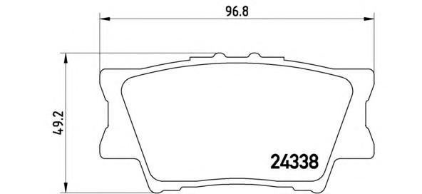 

Колодки тормозные дисковые задн, LEXUS: ES 3.5 06-12, HS 250h 09- \ TOYOTA: AURION 2.4/3.5