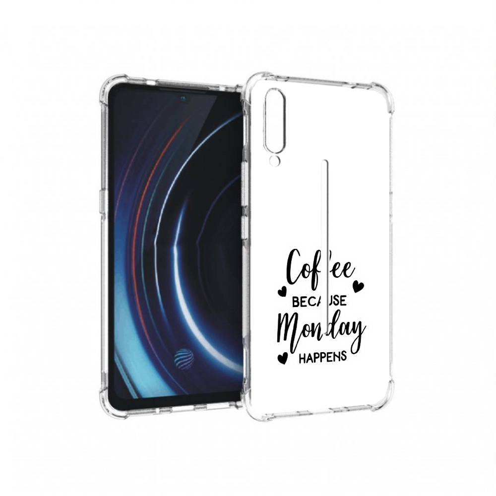 

Чехол MyPads Tocco для Vivo iQOO кофе и понедельник стал счастливым (PT226955.389.402), Прозрачный, Tocco