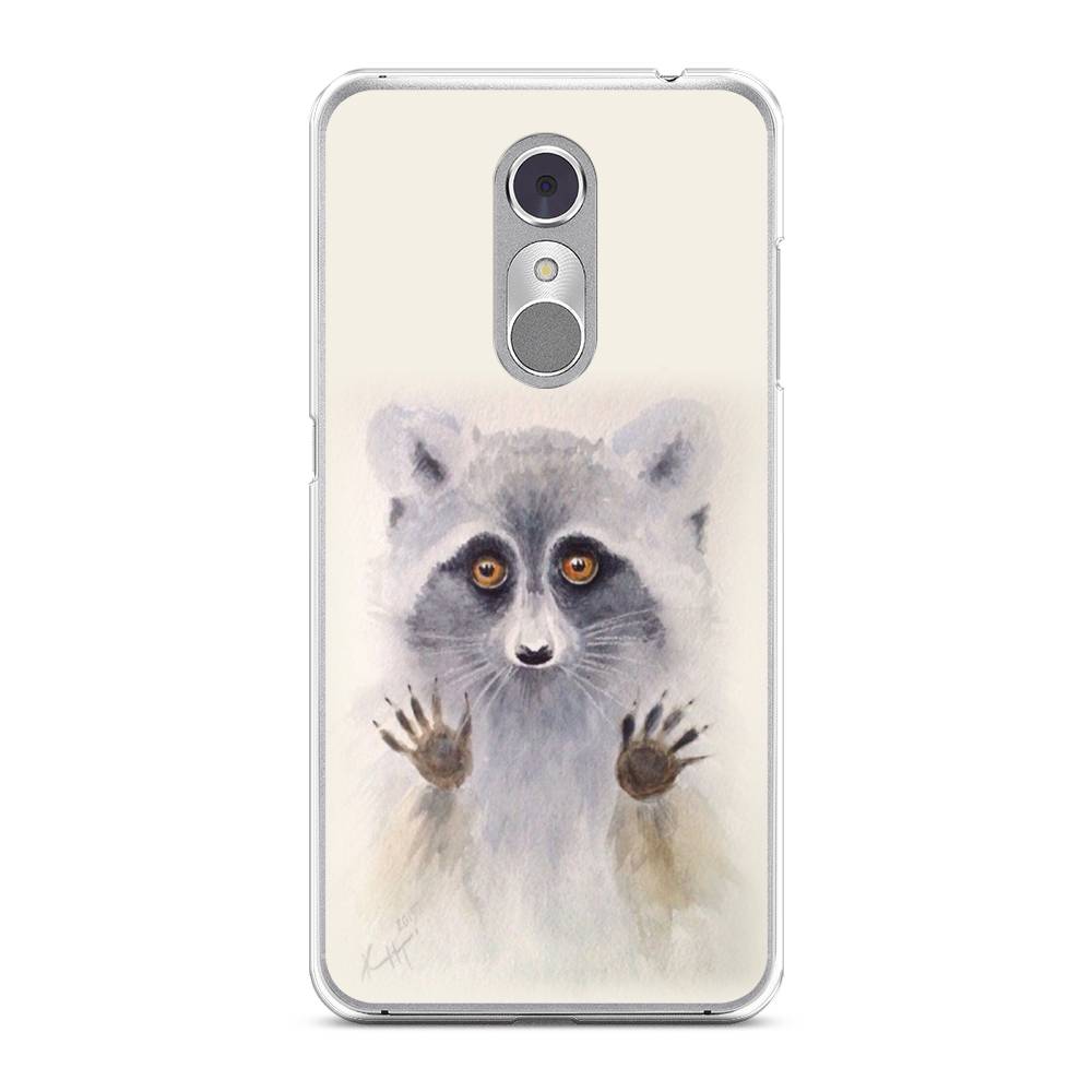

Чехол на ZTE Blade A910 "Енот за стеклом", Бежевый;серый, 131850-4