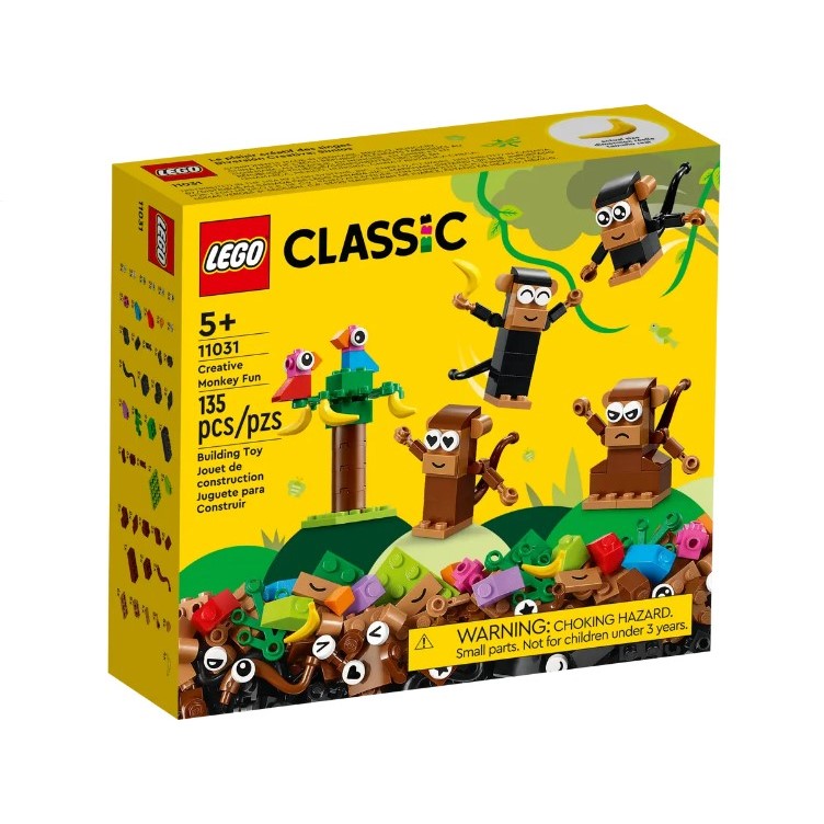 Конструктор Lego Classic Creative Monkey Fun Креативное веселье с обезьянами, 11031 lego iconic 1001 наклейка невероятное веселье