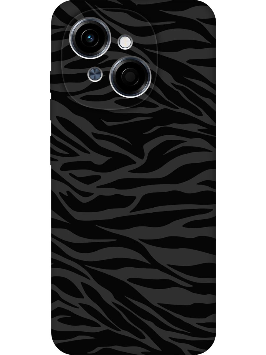 

Силиконовый чехол на Tecno Spark Go 1 / Pop 9 с принтом "Зебра" матовый черный, 786716912