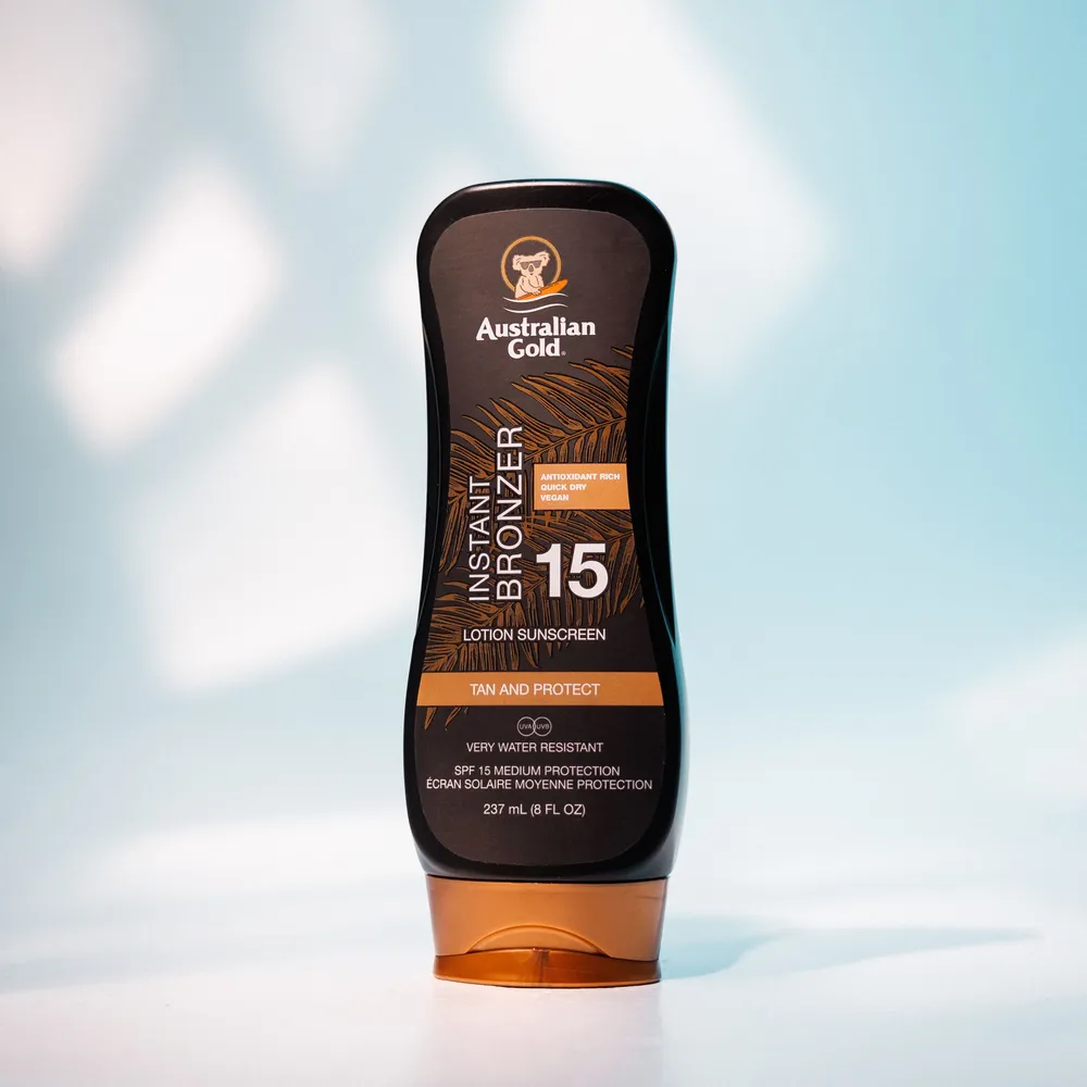 Солнцезащитный лосьон с мгновенным бронзированием Australian Gold Lotion Sunscreen SPF 15 лосьон для животных topdog orchid pet lotion fragrance ароматизированный 75 мл