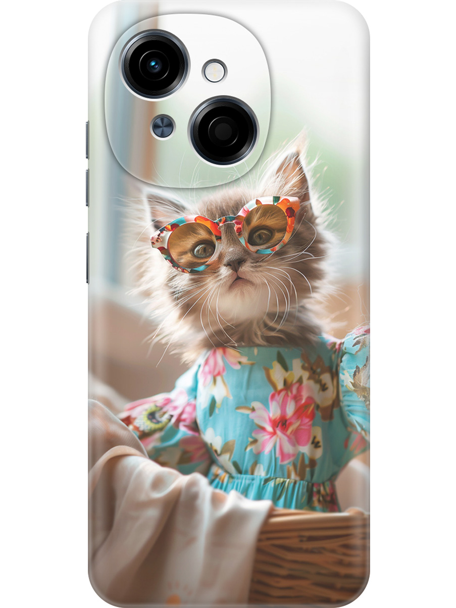 

Силиконовый чехол на Tecno Spark Go 1/Pop 9 с принтом "Кошечка в голубом платье", Прозрачный;белый;голубой;серый, 786716911