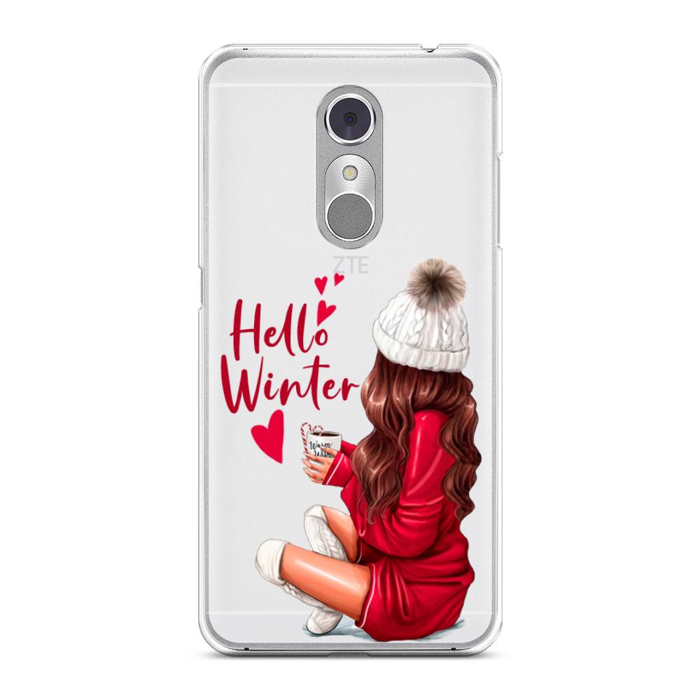 

Чехол на ZTE Blade A910 "Hello winter", Красный;белый;коричневый, 131850-5
