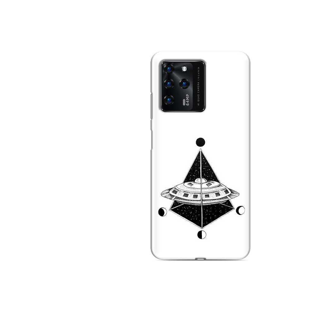 

Чехол MyPads Tocco для ZTE V30 черно белая летающая тарелка (PT226947.476.679), Прозрачный, Tocco