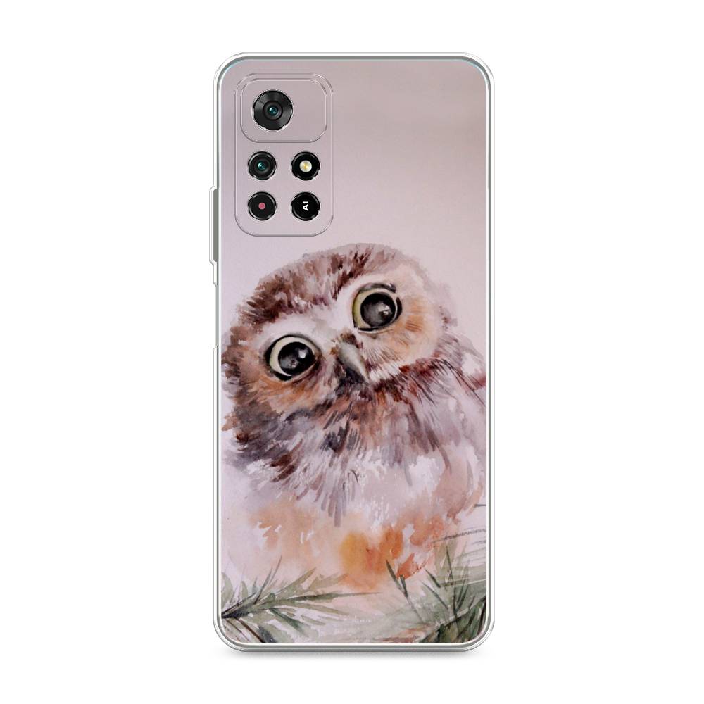 фото Силиконовый чехол "сова на розовом" на xiaomi redmi note 11 5g awog