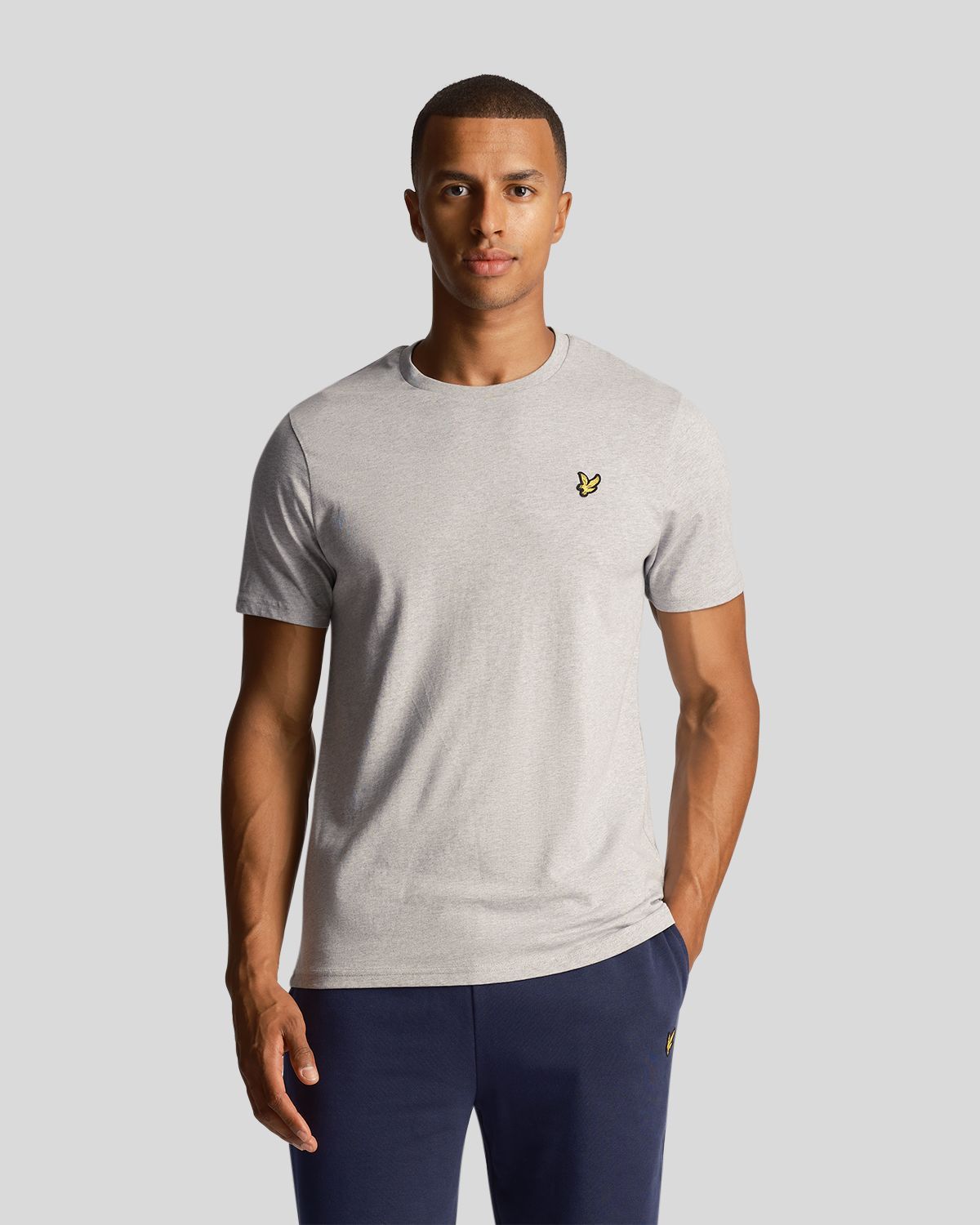 

Футболка мужская Lyle & Scott Plain T-shirt-2 серая S, Серый, Plain T-shirt-2