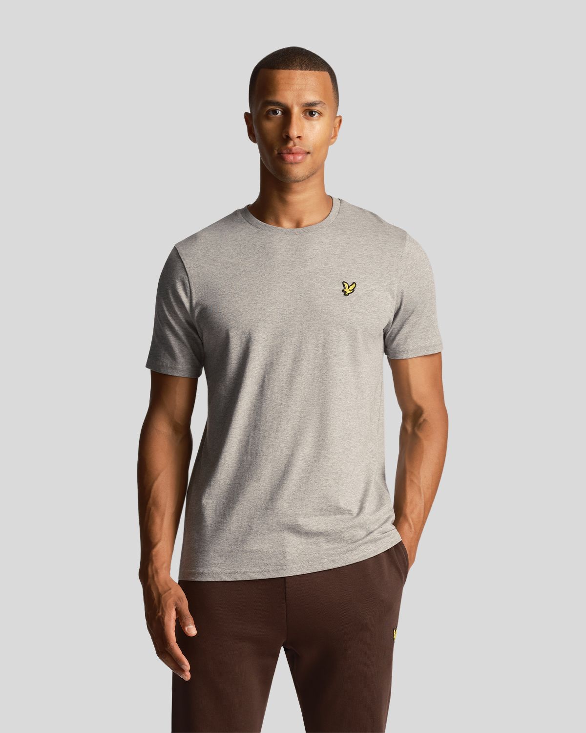 

Футболка мужская Lyle & Scott Plain T-shirt-2 серая S, Серый, Plain T-shirt-2