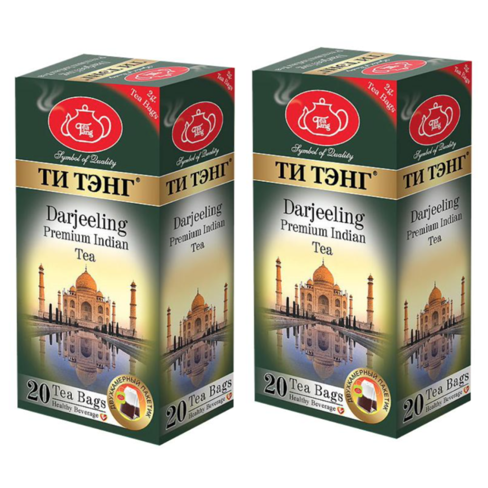 

Чай чёрный пакетированный Ти Тэнг Дарджилинг, 2 шт по 20 пакетов