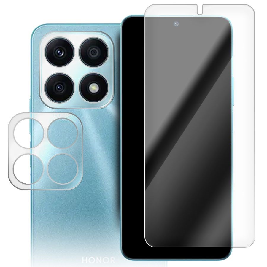 

Стекло защитное гибридное для Honor X8a + защита камеры (2шт.)