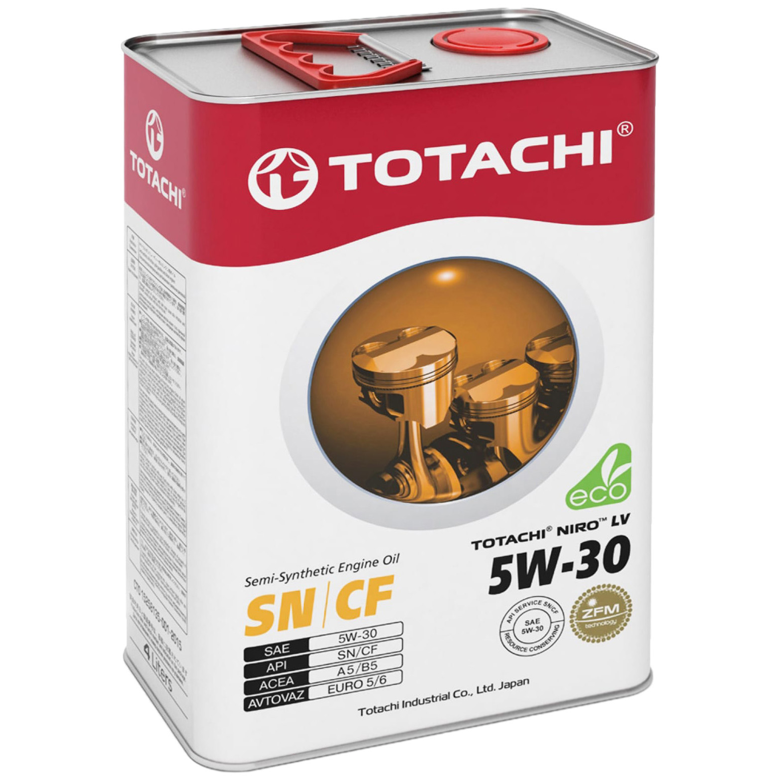 фото Моторное масло totachi niro lv semi-synthetic sn/cf 5w-30 4л (4589904922015) 19504