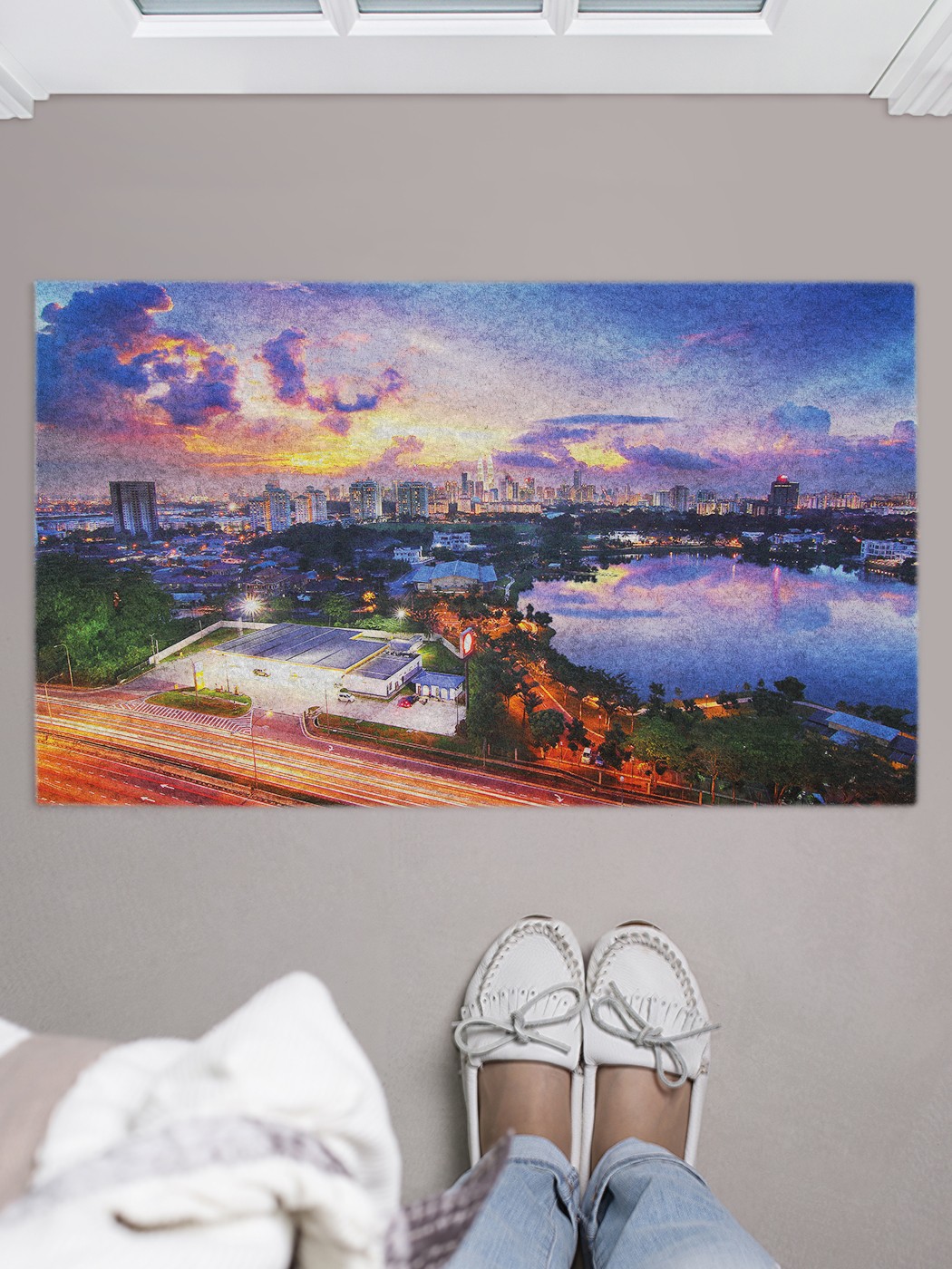 

Придверный коврик в прихожую для обуви, на резиновой основе, 75x45 см door_38531 JoyArty