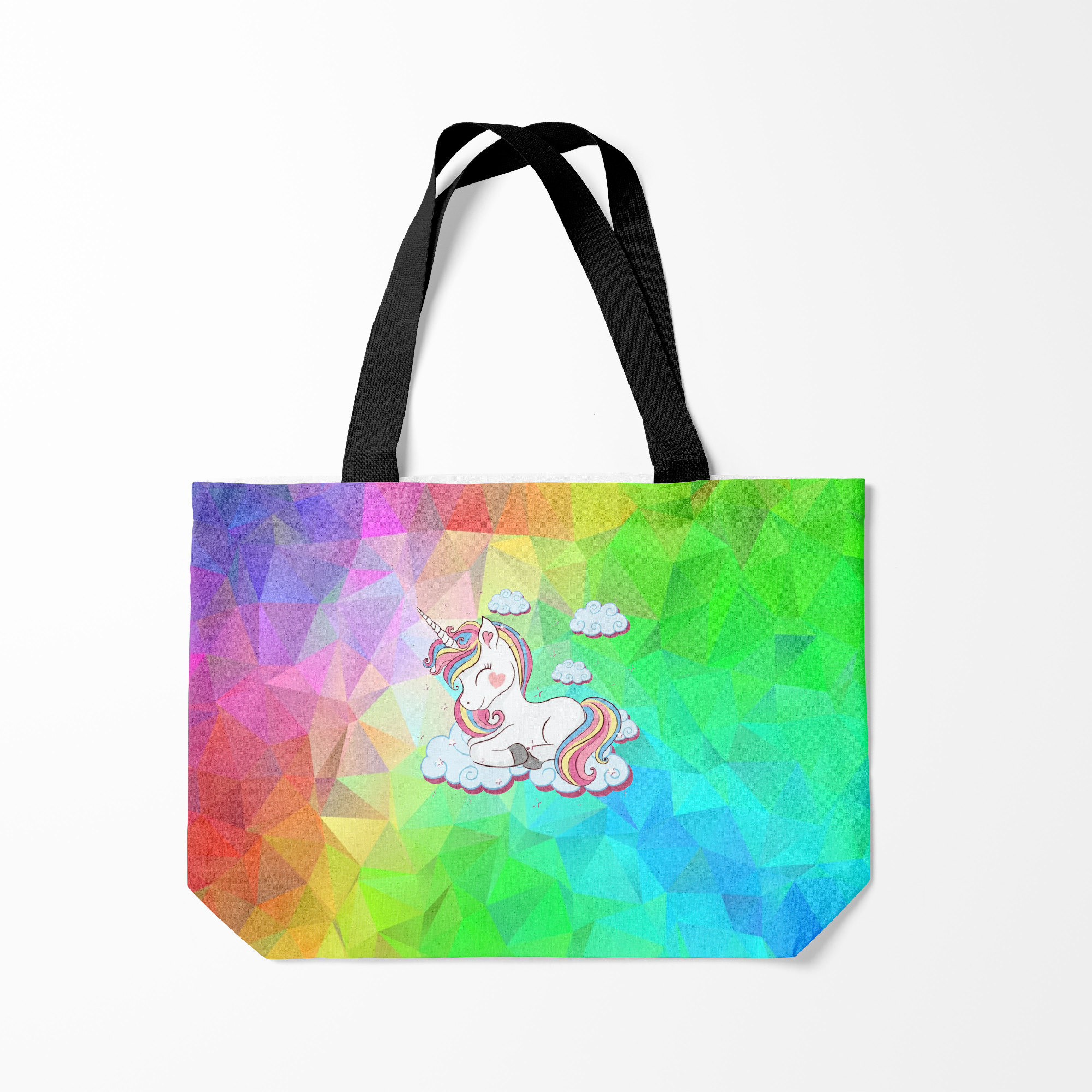

Сумка шoппер унисекс Burnettie Единорог на облачке, разноцветный, Единорог на облачке