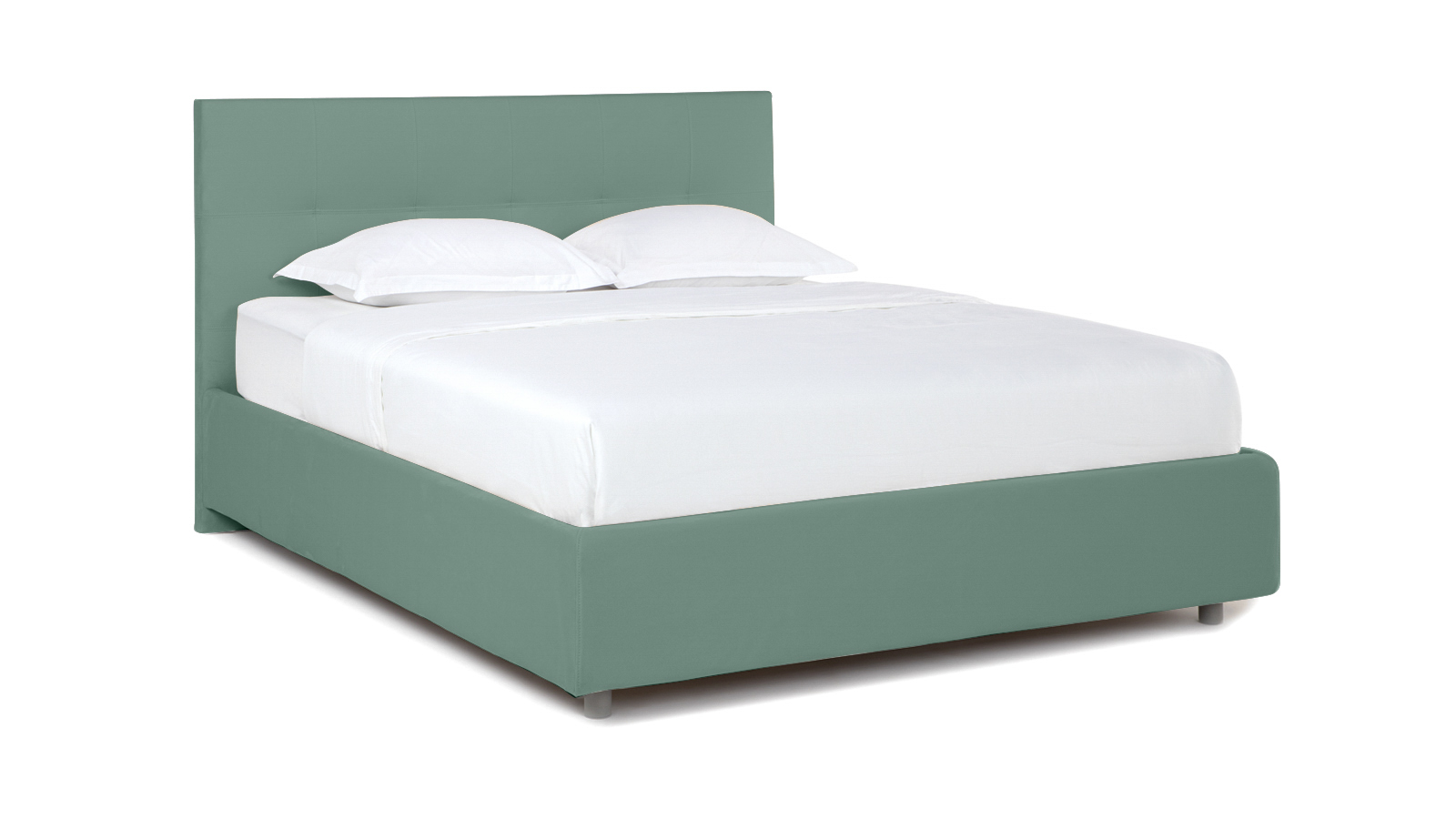 

кровать Askona Greta + основание с ламелями 160*200 тк. Sky Velvet 43, Зеленый, Greta