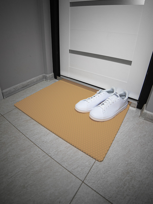 Коврик придверный CellMat ЭВА, 67х50 см, бежевая сота