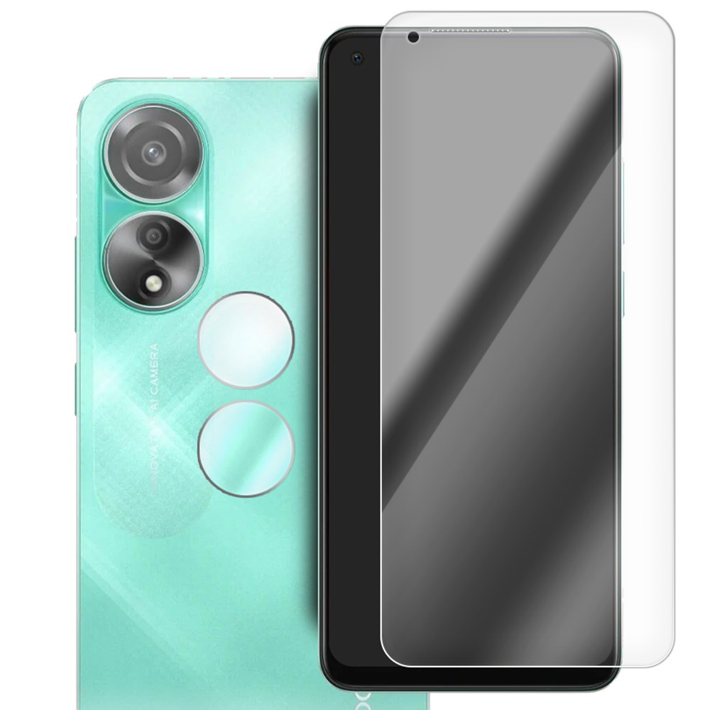 

Стекло защитное гибридное для OPPO A78 + защита камеры (2шт.)