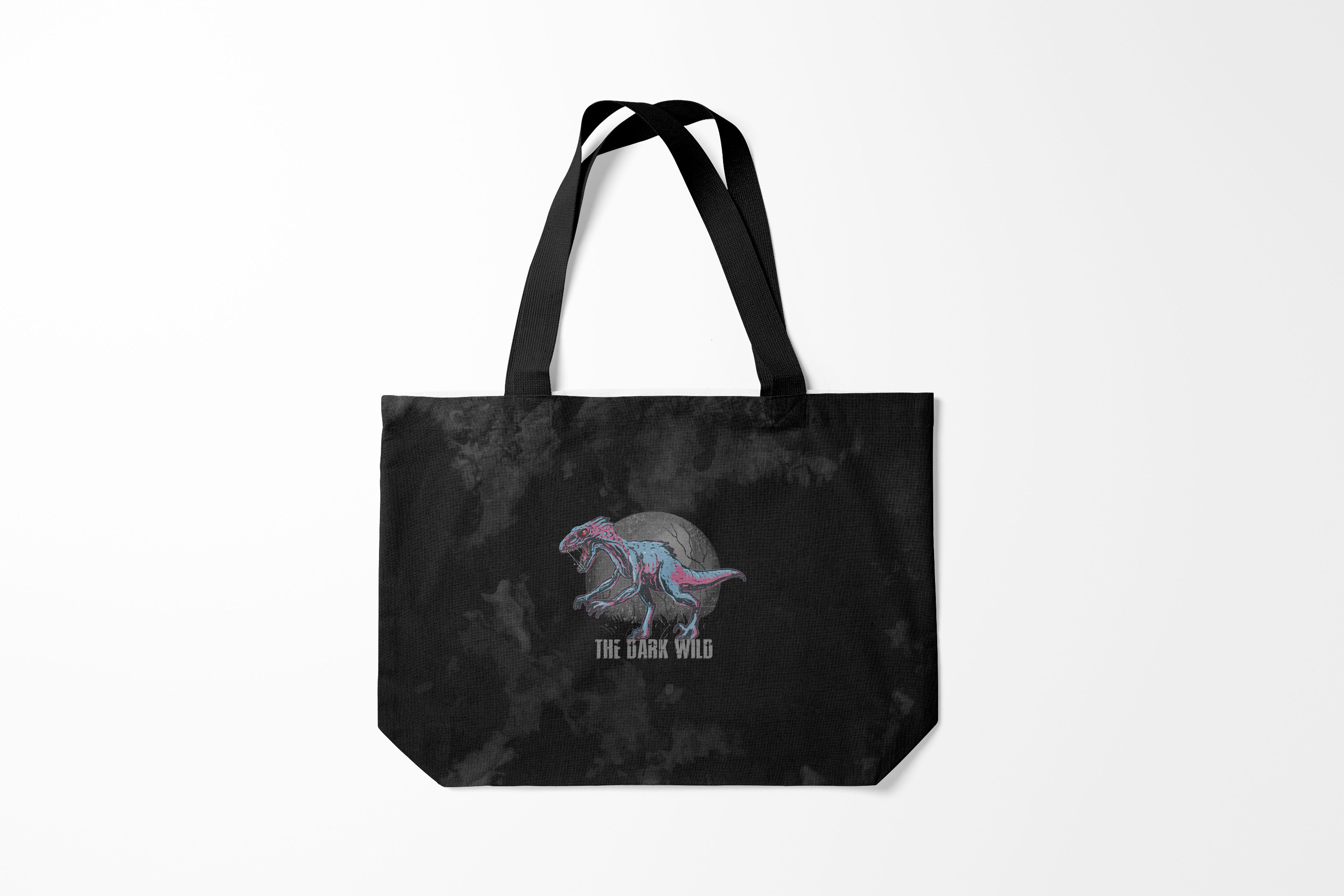 

Сумка шoппер унисекс Burnettie Динозавры The dark wild, черный, Динозавры The dark wild