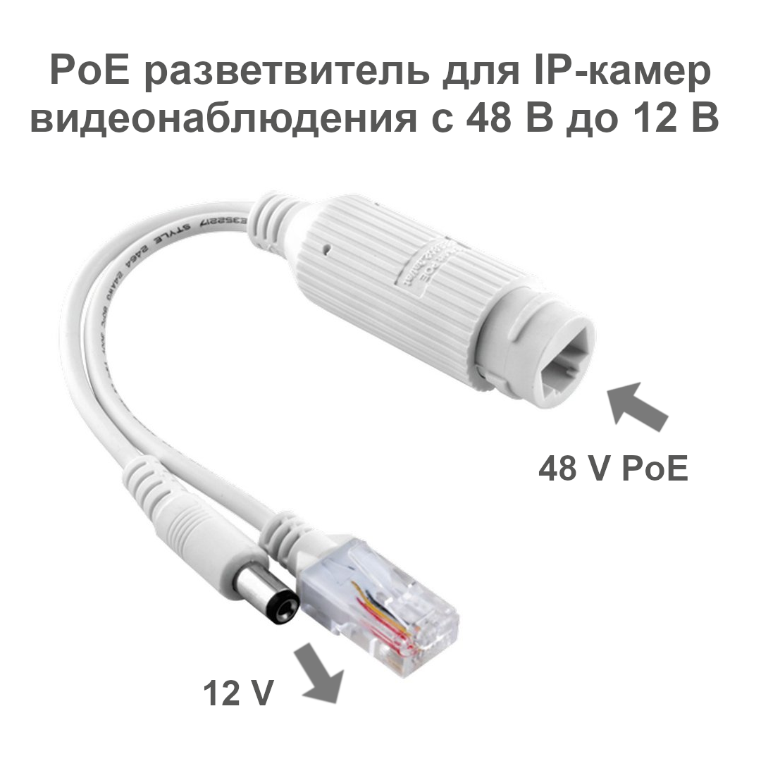 Разветвитель NoBrand PoE для IP-камер видеонаблюдения