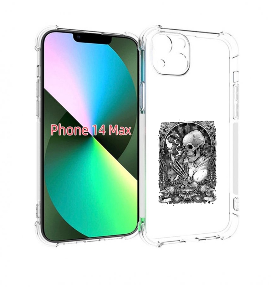 

Чехол MyPads девушка скелет для iPhone 14 Plus (6.7), Прозрачный, Tocco