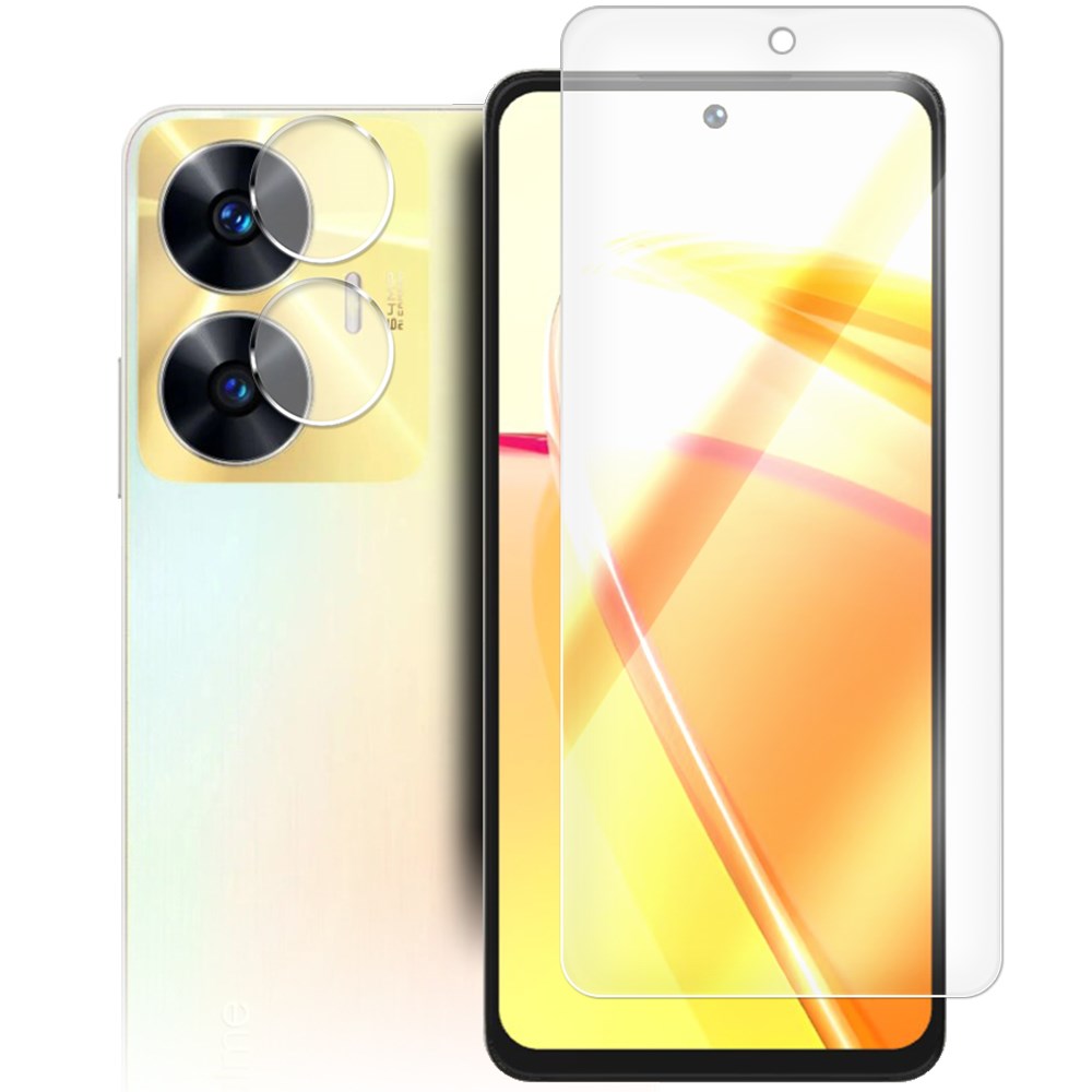 

Стекло защитное гибридное для Realme C55 + защита камеры (2шт.)