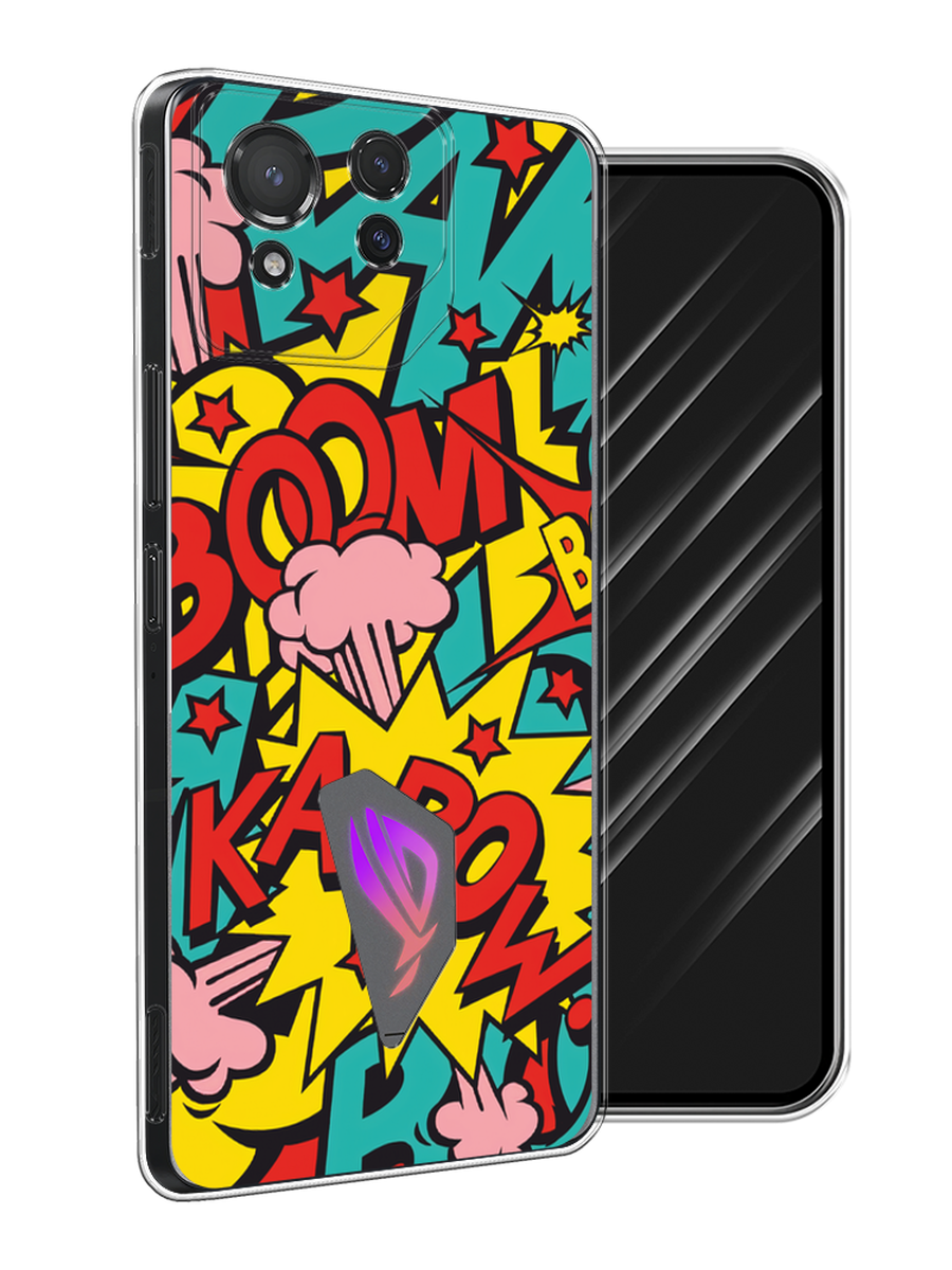 

Чехол Awog на Asus ROG Phone 8 "Постер pop art", Бирюзовый;желтый;красный, 45150-1