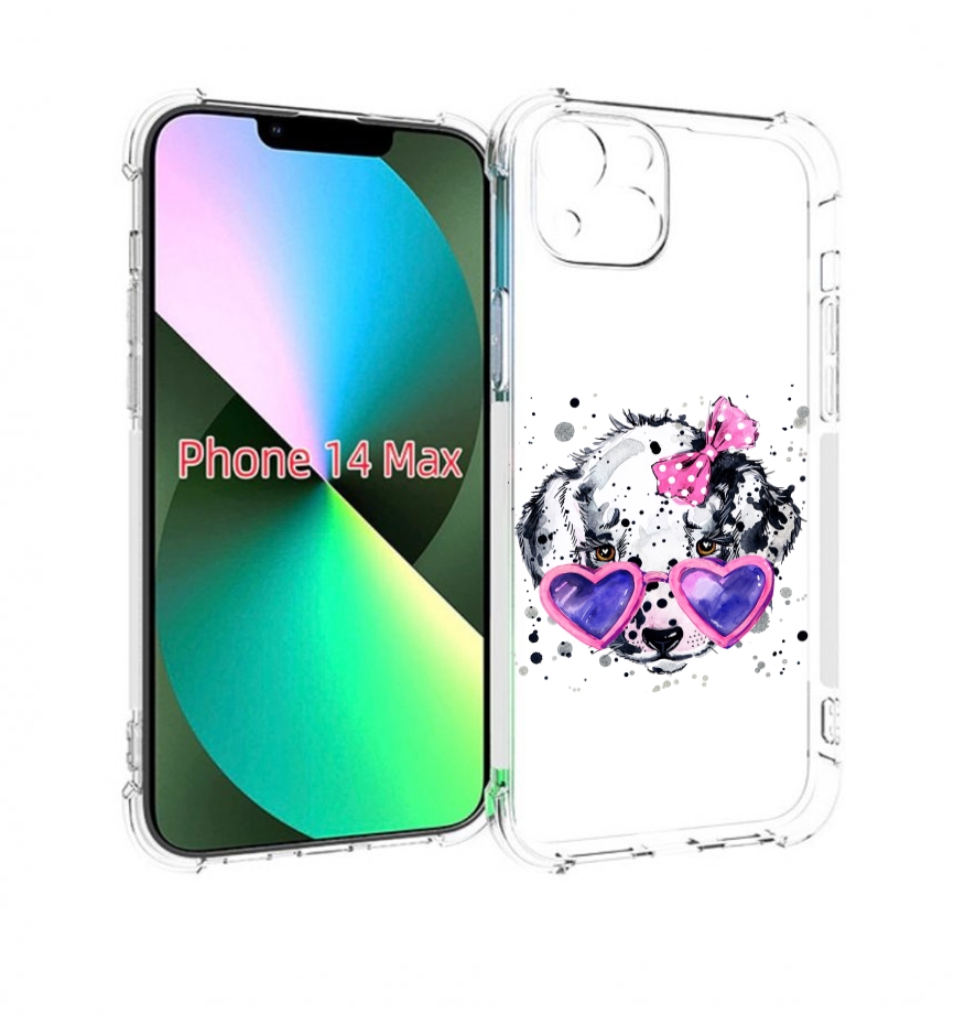 

Чехол MyPads долматинец в очках для iPhone 14 Plus (6.7), Прозрачный, Tocco