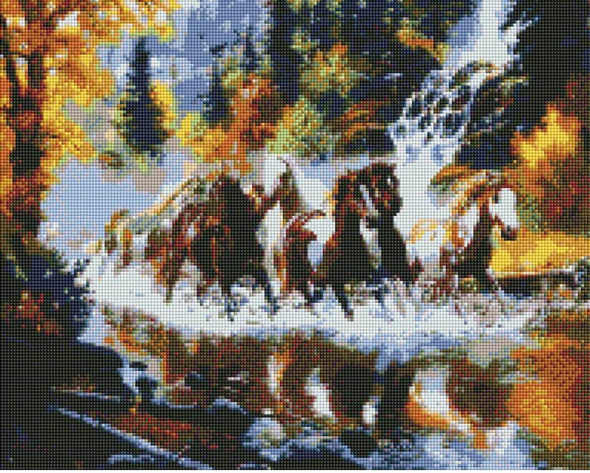 

PaintBoy Алмазная вышивка Бегущие лошади RSD0096, 40x50 см