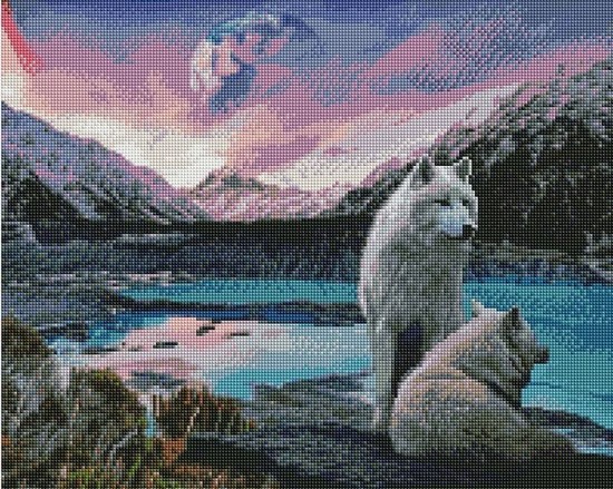 

PaintBoy Алмазная вышивка Белые волки UA470, 40x50 см