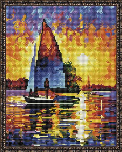 

PaintBoy Алмазная вышивка Вечерний пейзаж EW10135, 40x50 см