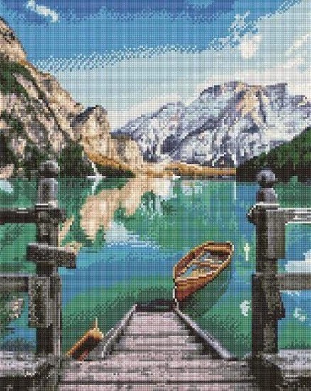 

PaintBoy Алмазная вышивка Горное озеро UA329, 40x50 см