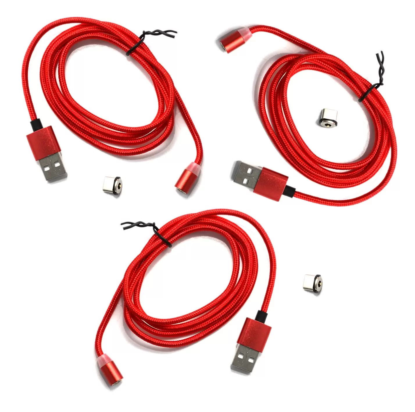 

Кабель USB Type-C - USB 1м, красный (набор 3 шт)