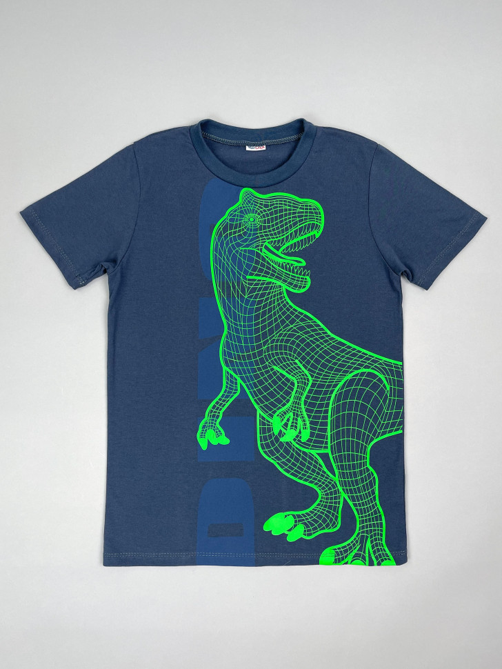 Футболка детская YOULALA T-Rex, серый, 152