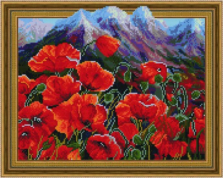 

PaintBoy Алмазная вышивка Горные маки TSGJ1235, 40x50 см