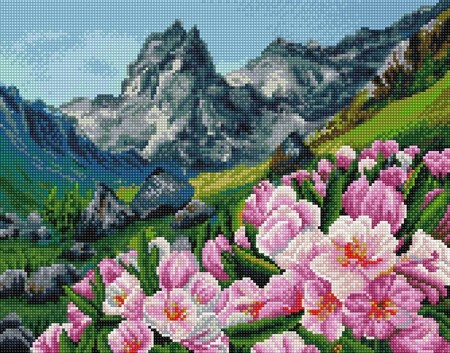 

PaintBoy Алмазная вышивка Горные цветы VA110, 40x50 см