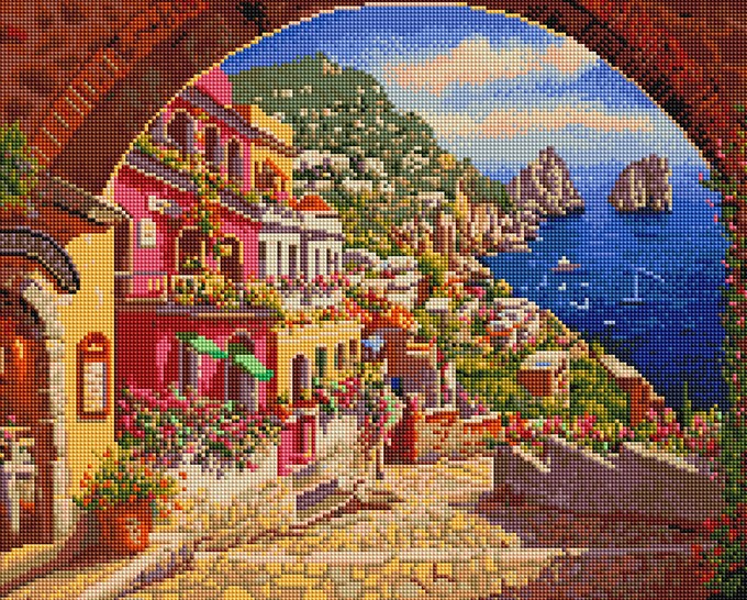 

PaintBoy Алмазная вышивка Город у моря UA533, 40x50 см