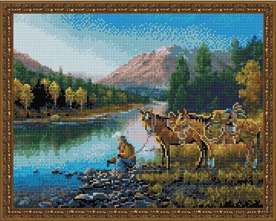 

PaintBoy Алмазная вышивка Дорога у реки VA331, 40x50 см