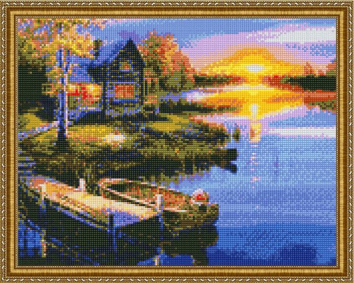 

PaintBoy Алмазная вышивка Закат на озере WB11808, 40x50 см