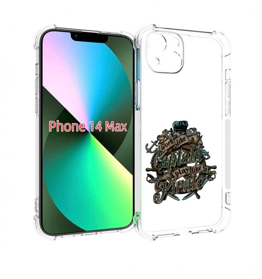 Чехол MyPads капитан пиратов для iPhone 14 Plus (6.7)