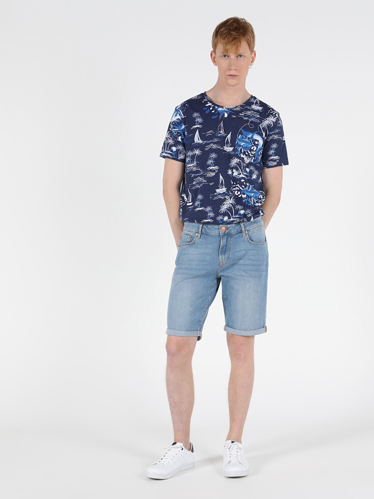 

Шорты мужские Colins CL1049615_Q1.V1_DN40940 синие L, Синий, CL1049615_Q1.V1_DN40940