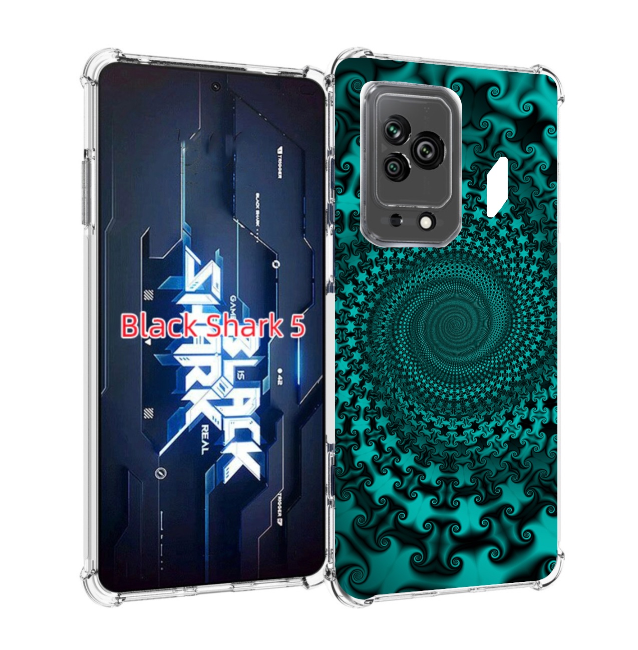 

Чехол MyPads зеленый-гипноз для Xiaomi Black Shark 5, Прозрачный, Tocco