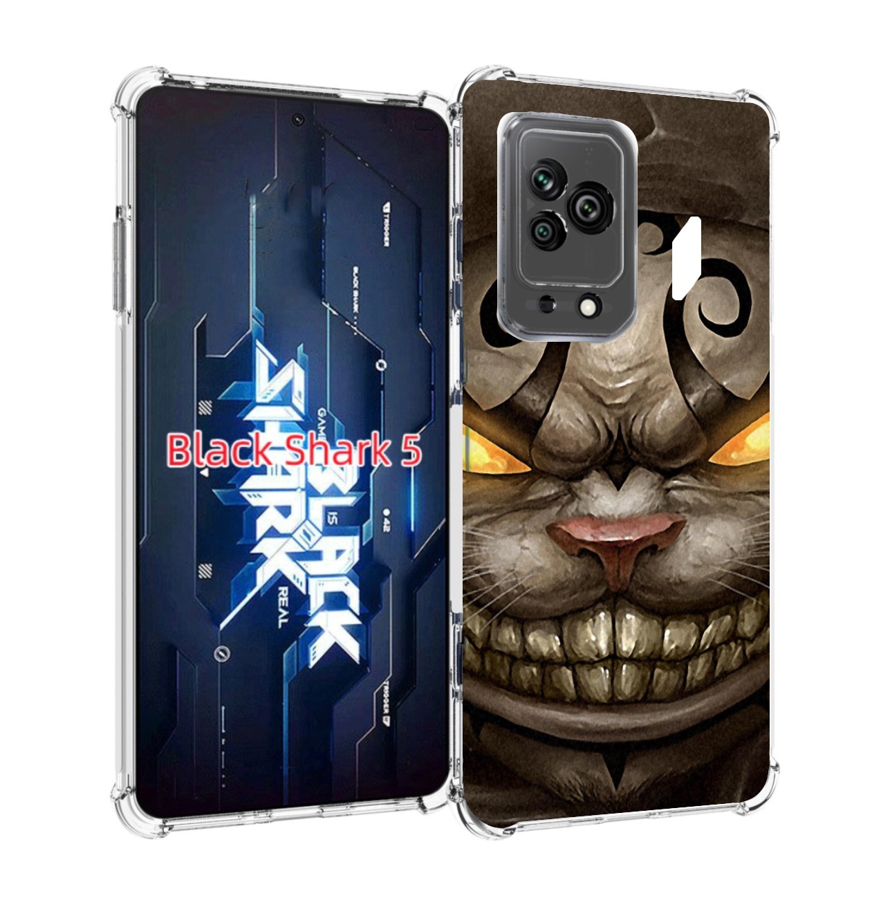 

Чехол MyPads злой котик с желтыми глазами для Xiaomi Black Shark 5, Прозрачный, Tocco