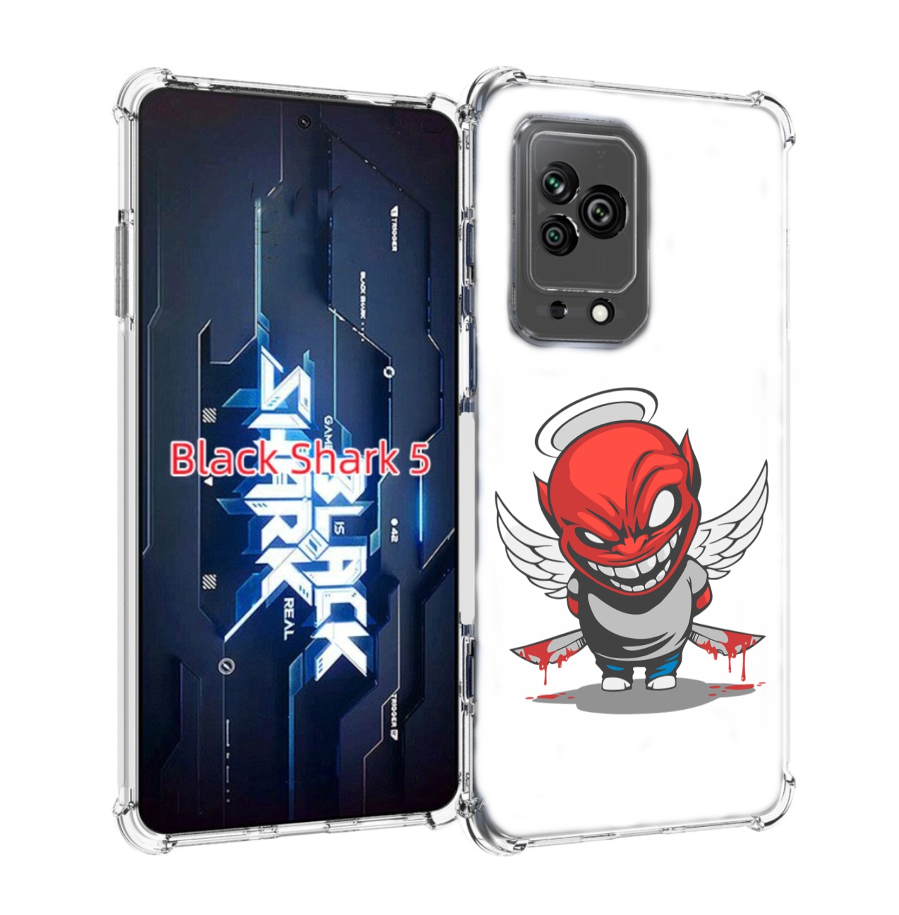 

Чехол MyPads злой-ангел для Xiaomi Black Shark 5, Прозрачный, Tocco