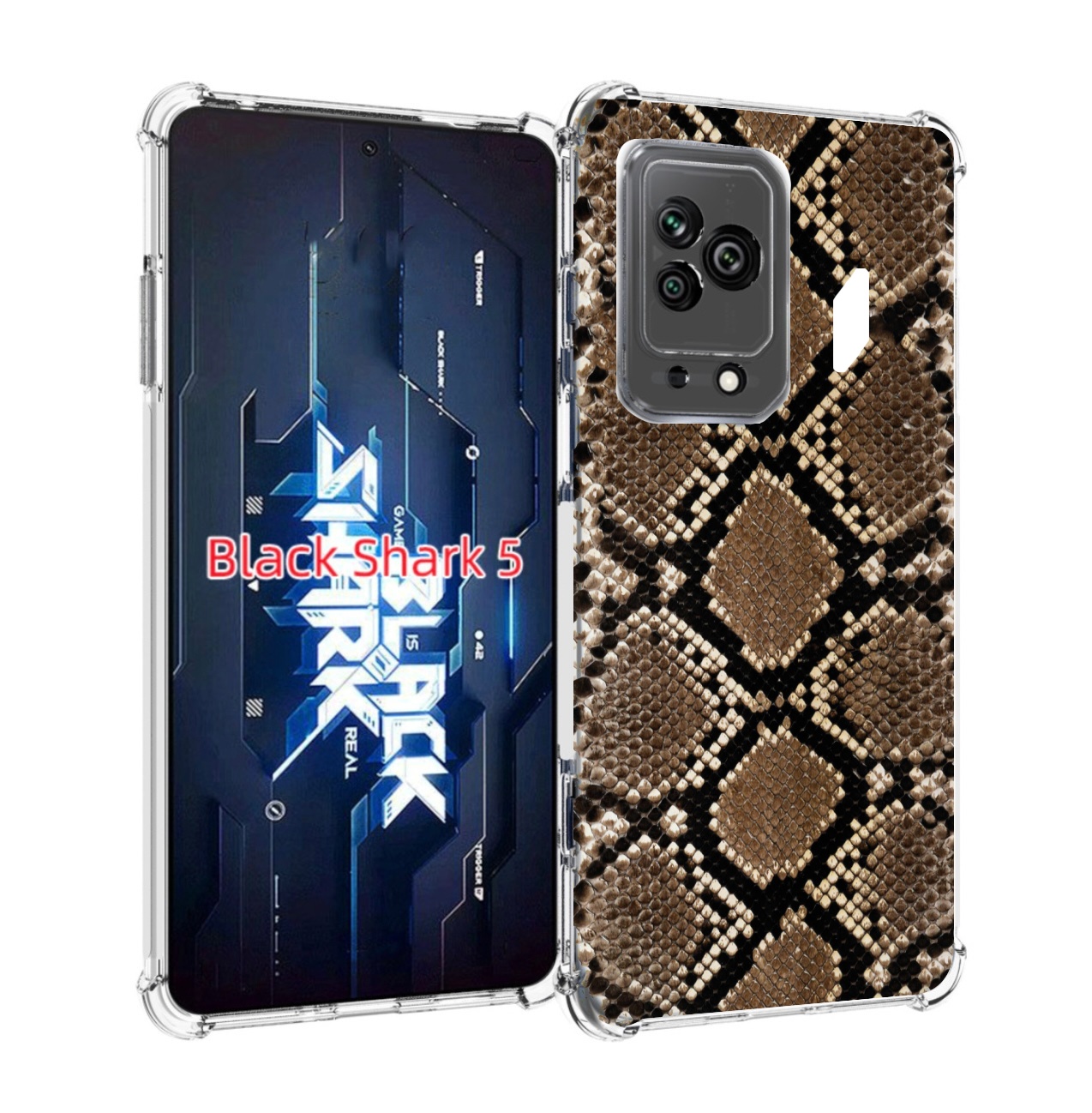 

Чехол MyPads змеиная кожа для Xiaomi Black Shark 5, Прозрачный, Tocco