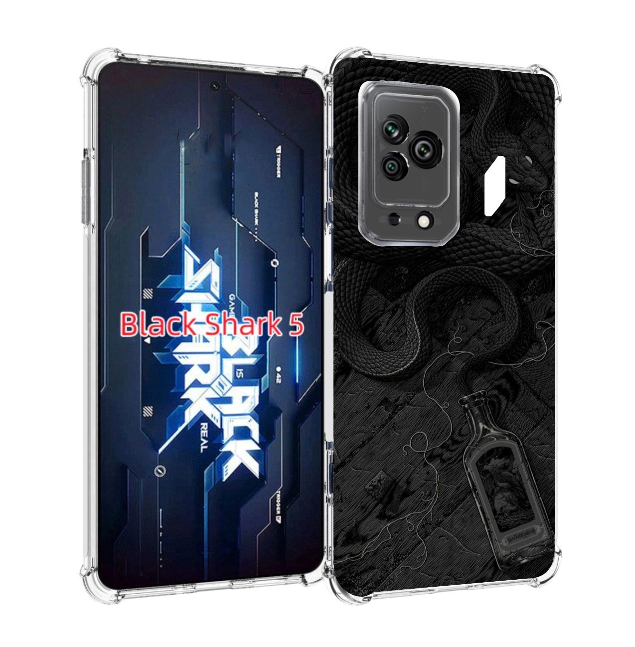 

Чехол MyPads змея с бутылкой для Xiaomi Black Shark 5, Прозрачный, Tocco