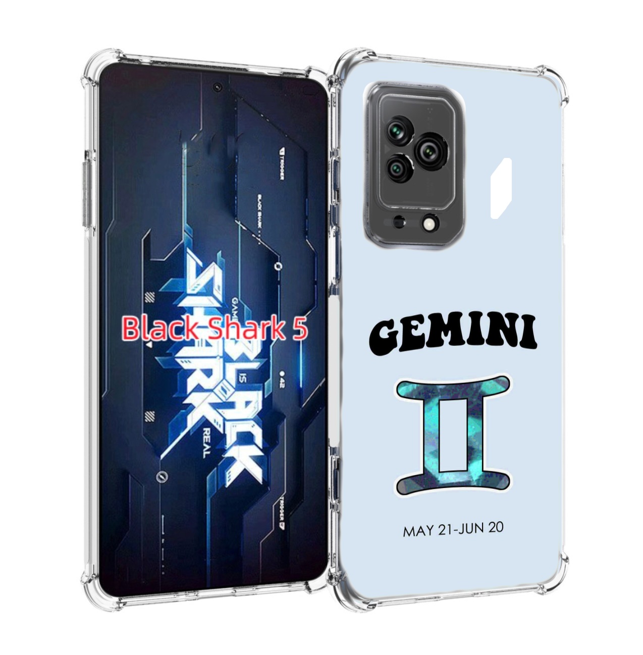 

Чехол MyPads знак зодиака близнецы 1 для Xiaomi Black Shark 5, Прозрачный, Tocco