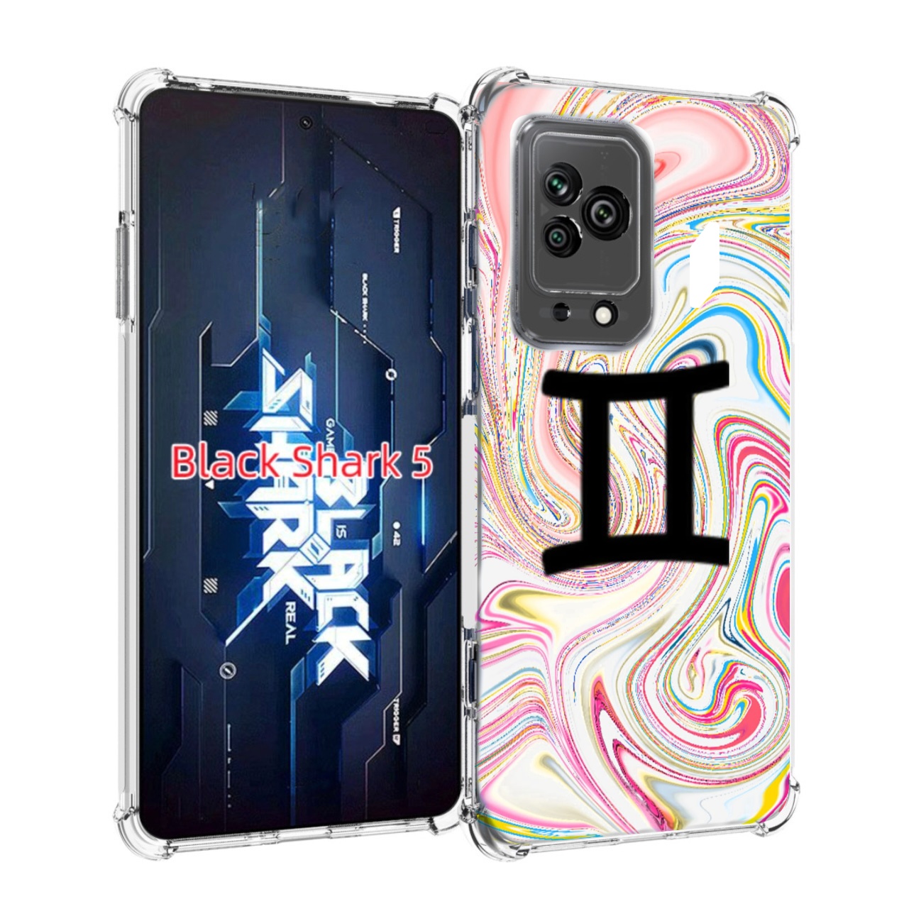 

Чехол MyPads знак зодиака близнецы 2 для Xiaomi Black Shark 5, Прозрачный, Tocco